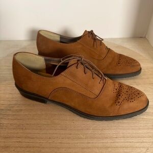 Van Eli Sabrina Brown Suede Oxford Dress Shoes Women’s 8.5M Italy